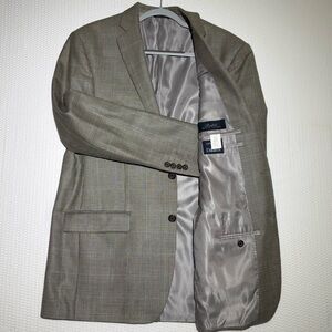 Ralph Lauren Glen Plaid Check & POW Mens Vintage Suit Coat Silk/Wool Blazer 41L